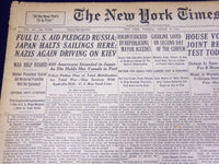 1941 AUGUST 5 NEW YORK TIMES - NAZIS AGAIN DRIVING ON KIEV - NT 1165