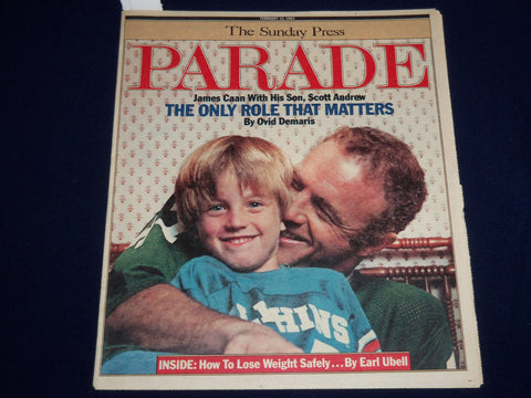 1983 FEBRUARY 13 SUNDAY PARADE MAGAZINE - JAMES CAAN & SON COVER - NP 1847K