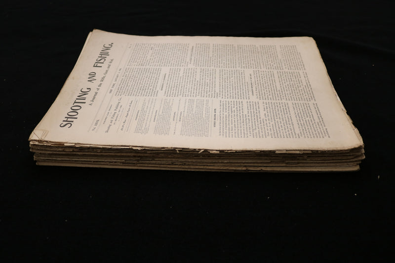1900 SHOOTING AND FISHING MAGAZINE - LOT OF 21 - O 3697