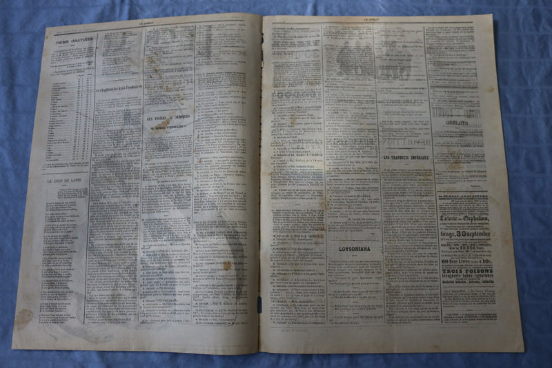 1872 SEPTEMBER 15 LE GRELOT NEWSPAPER - CONTENT DE LUI! - FRENCH - NP 8600
