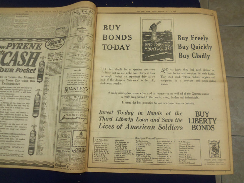 1918 MAY 3 NEW YORK TIMES - FRENCH ADVANCE THEIR LINES - NT 8170