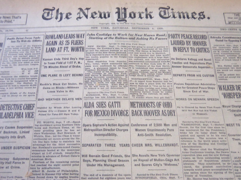 1928 SEPTEMBER 8 NEW YORK TIMES - ALDA SUES GATTI FOR MEXICAN DIVORCE - NT 6451