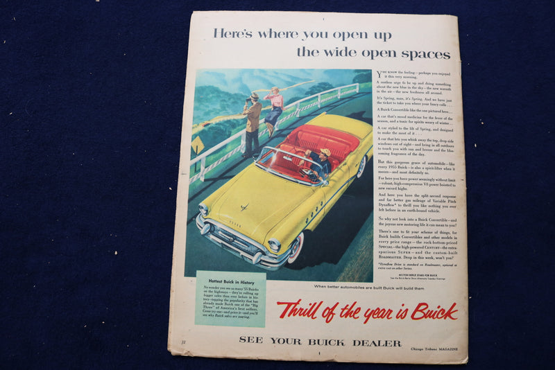 1955 MAY 29 CHICAGO TRIBUNE MAGAZINE - IWO JIMA MARINE MEMORIAL COVER - E 22206