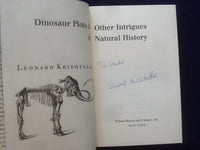 1989 DINOSAUR PLOTS HARDCOVER BOOK BY LEONARD KRISHTALKA - SIGNED - KD 9315