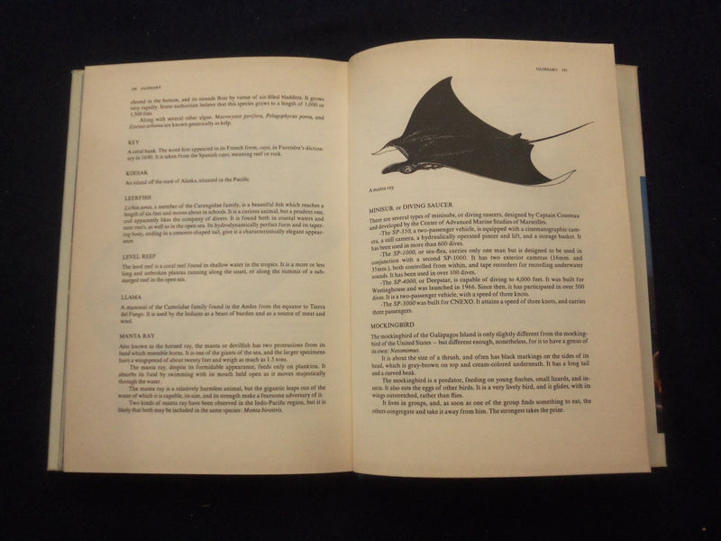 1973 THREE ADVENTURES HARDCOVER BOOK BY JACQUES-YVES COUSTEAU - KD 8283