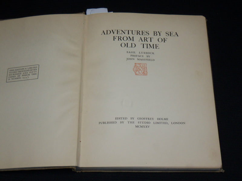 1925 ADVENTURES BY SEA FROM ART OF OLD TIME BOOK BY BASIL LUBBOCK - R 722O