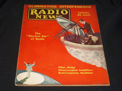 1932 JANUARY RADIO NEWS MAGAZINE - ELECTRIC EAR FRONT COVER - E 5230