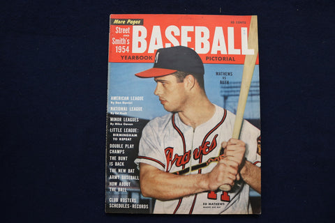 1954 STREET AND SMITH'S BASEBALL MAGAZINE - ED MATHEWS COVER - E 11786