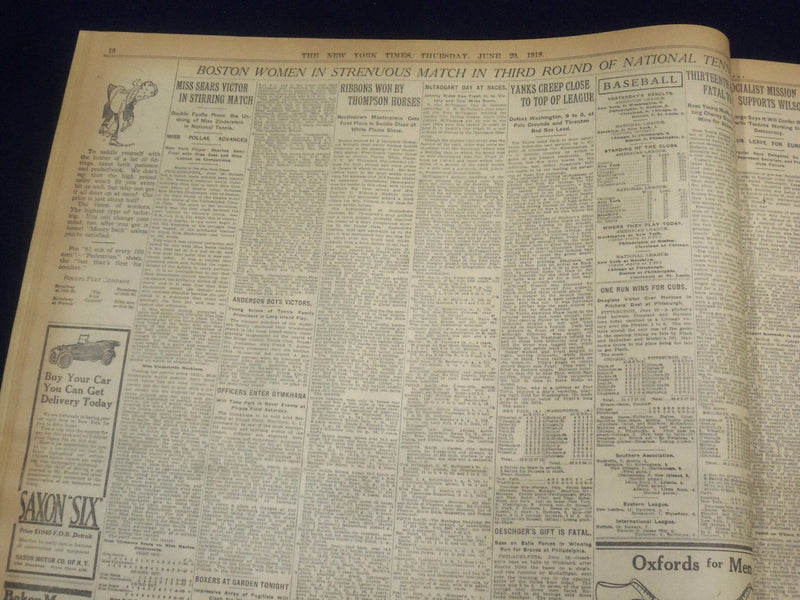 1918 JUNE 20 NEW YORK TIMES - ITALIANS HAVE FOE PENNED ON THE PIAVE - NT 9100