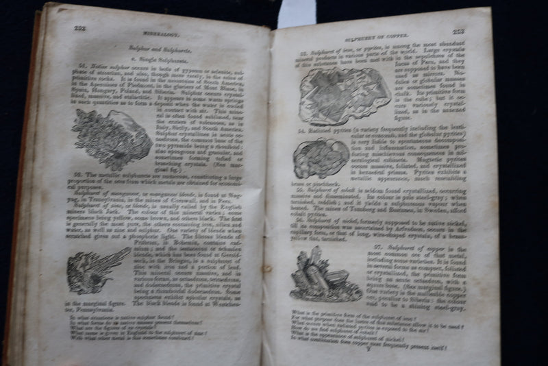 1836 THE SCIENTIFIC CLASS-BOOK PART II HARDCOVER BOOK BY WALTER JOHNSON- KD 9444