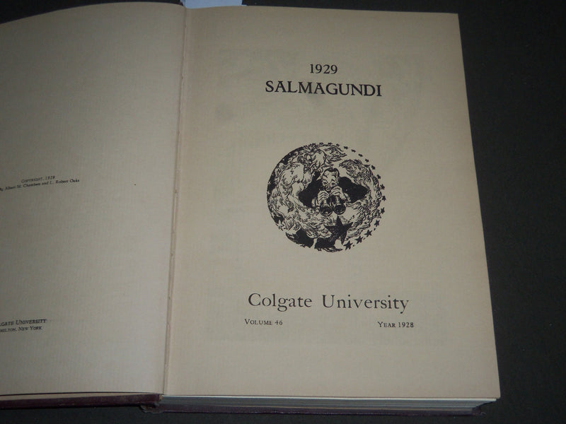 1929 SALMAGUNDI COLGATE UNIVERSITY YEARBOOK - HAMILTON NEW YORK - YB 1206
