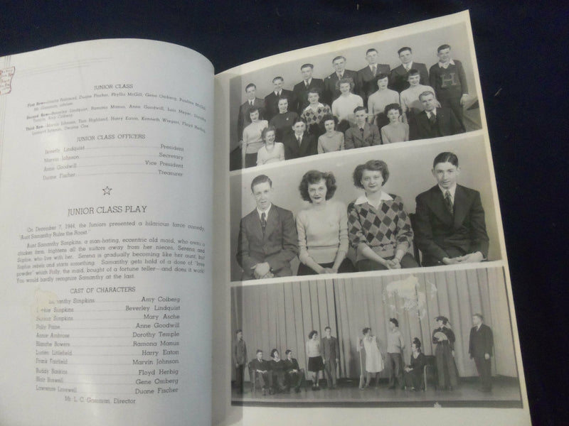 1945 AIM-IGH PECATONICA COMMUNITY HIGH SCHOOL YEARBOOK -PECATONICA, IL- YB 2683