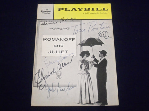 1958 PLAYBILL ROMANOFF & JULIET SIGNED PETER USTINOV POSTON + 4 OTHERS - J 1766