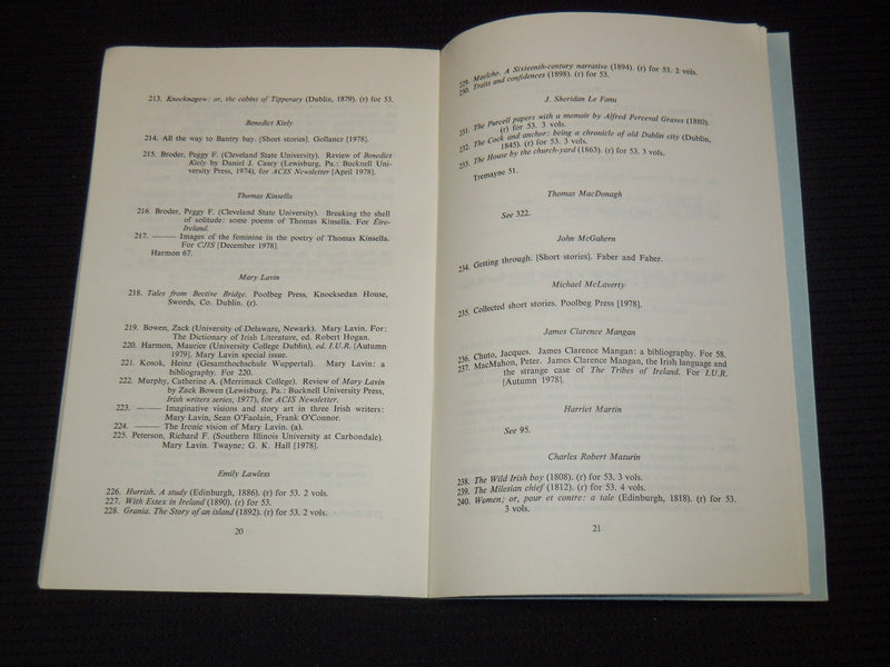 1978-1979 HANDLIST OF WORK IN PROGRESS LOT OF 2 - ROYAL IRISH ACADEMY - J 8048