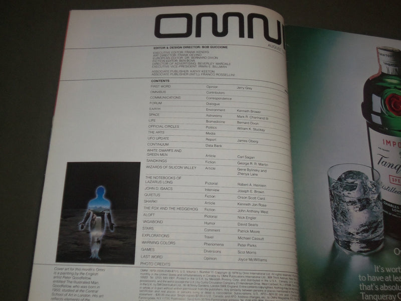 1979 AUGUST OMNI MAGAZINE VOLUME 1 NO. 2 - ROBERT A. HEINLEIN - SP 8550