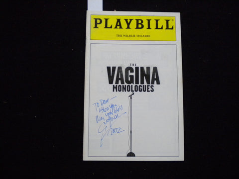 2002 THE VAGINA MONOLGUES PLAYBILL - SIGNED COVER - J 8259