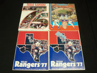 1974-1977 TEXAS RANGERS SCORECARD LOT OF 4 & TICKET STUB - O 3027B