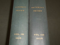 1925 SATURDAY REVIEW 2 BOUND VOLUMES - COMPLETE YR- PUBLISHED IN LONDON - R 1131