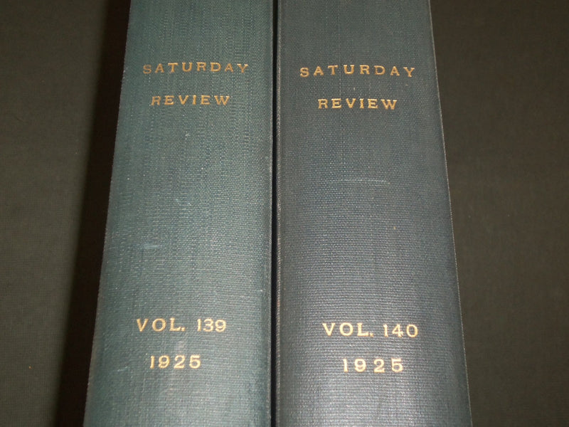 1925 SATURDAY REVIEW 2 BOUND VOLUMES - COMPLETE YR- PUBLISHED IN LONDON - R 1131