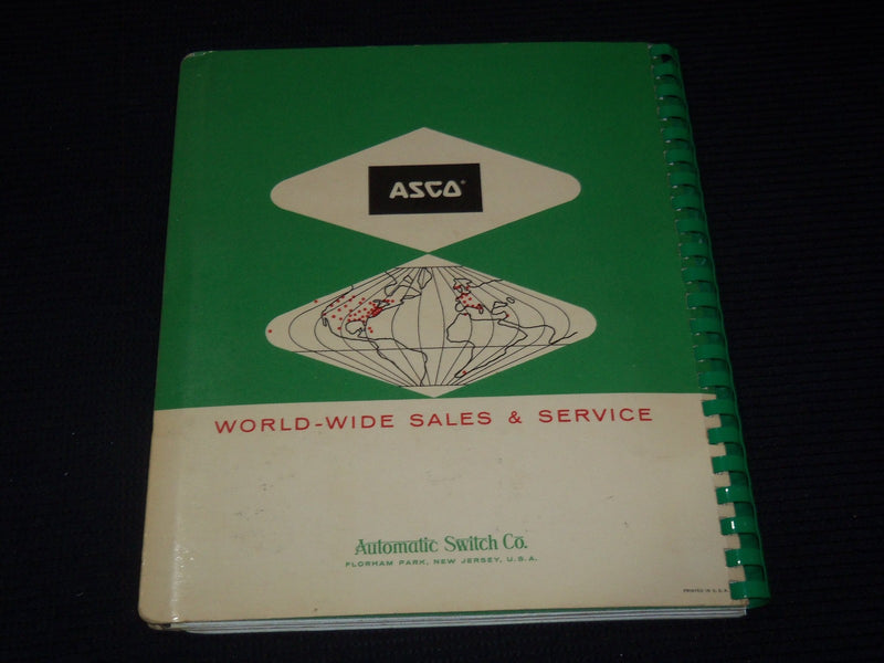 1950'S AUTOMATIC SWITCH CO. SOLENOID VALVES CATALOG NO. 26 -NEW JERSEY- KD 3912R
