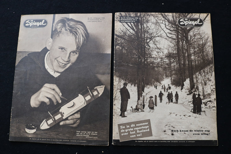 1955 DE SPIEGEL CHRISTELUK NATIONAAL MAGAZINE - LOT OF 18 - DUTCH - O 3706
