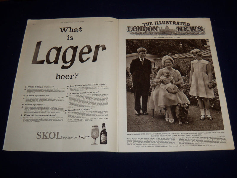 1960 AUGUST 13 ILLUSTRATED LONDON NEWS MAGAZINE - PRINCE ANDREW - E 8053
