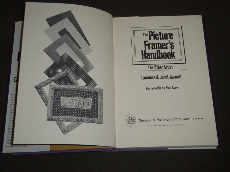 1973 THE PICTURE FRAMER'S HANDBOOK LAURENCE & JANET BURNETT - KD 3831