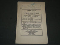 1905 JOHN S. BALDWIN AMERICANA AUCTION CATALOGUE - MASSACHUSETTS - J 5220