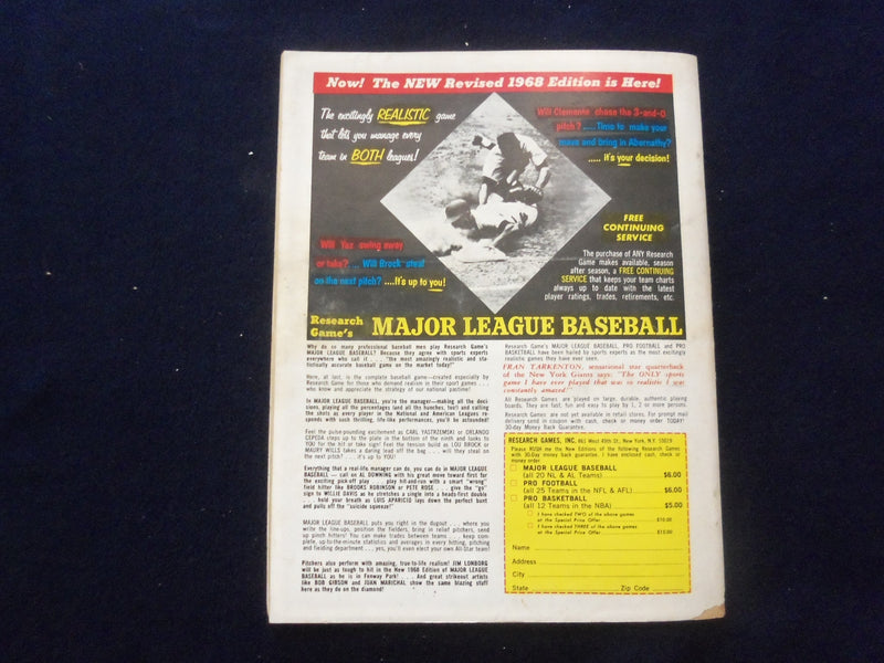 1968 COMPLETE BASEBALL MAGAZINE - YASTRZEMSKI-BROCK-GIBSON-LONBORG - SP 6118W