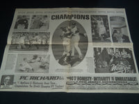1999 NOV 7 BERGEN RECORD NEWSPAPER - NY YANKEES WORLD CHAMPIONS POSTER - NP 3795