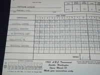 1952-1953 AMERICAN BOWLING CONGRESS SCORE SHEETS LOT OF 2 - MILWAUKEE WI- J 8035