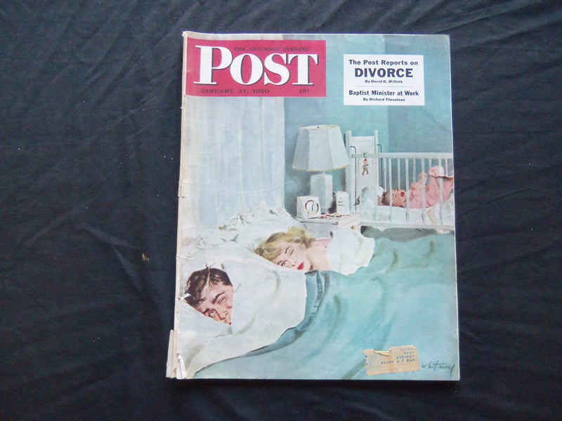1950 JANUARY 21 THE SATURDAY EVENING POST MAGAZINE - ILLUSTRATED COVER - SP 1813