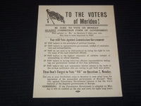 1916 MERIDEN CONN. POLITICAL LITERATURE LOT OF 3 - J 9537