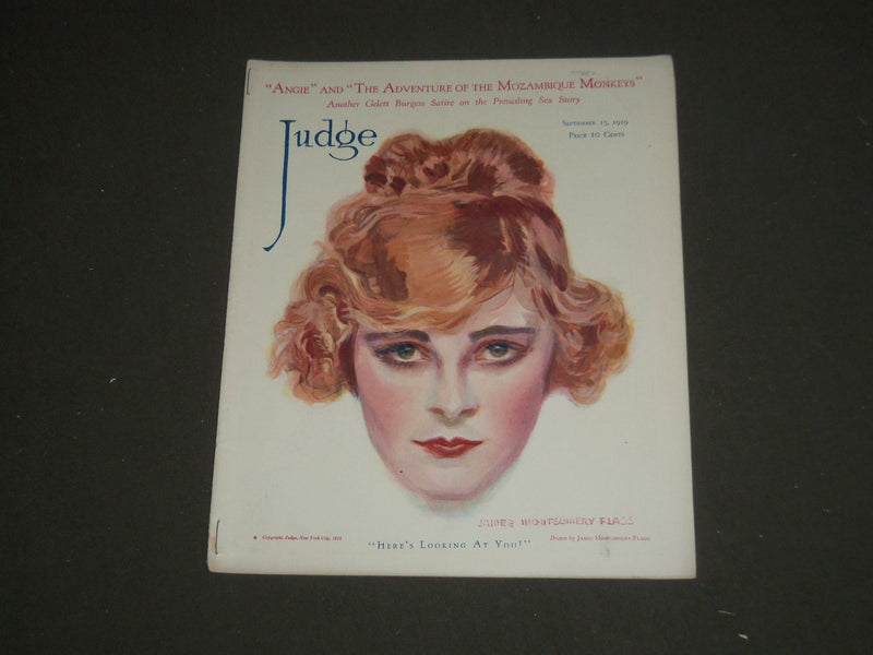 1919 SEPTEMBER 13 JUDGE MAGAZINE-J.M. FLAGG COVER-HERE'S LOOKNIG AT YOU -ST 5428