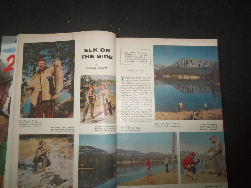 1955 NOVEMBER OUTDOOR LIFE MAGAZINE - A TIGER HAS KILLED - SP 1520X