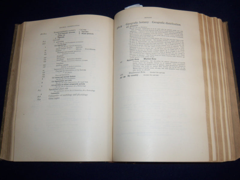 1932 DECIMAL CLASIFICATION & RELATIV INDEX VOLUME BY MELVIL DEWEY - KD 2951T