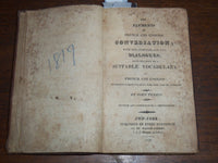 1819 ELEMENTS OF FRENCH AND ENGLISH CONSERVATIONS BOOK BY JOHN PERRIN - K 1293