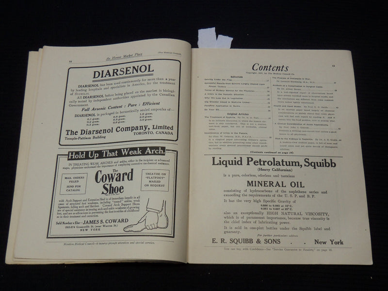 1917 THE MEDICAL COUNCIL MAGAZINE LOT OF 3 ISSUES - PHILADELPHIA - K 2113