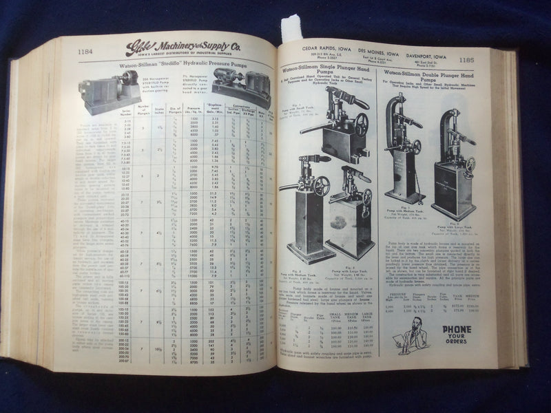1949 GLOBE MACHINERY AND SUPPLY CO. HARDCOVER CATALOG NO. 50 - IOWA - R 98H