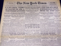 1948 APRIL 2 NEW YORK TIMES - U. S. FLIES FOOD INTO BERLIN - NT 3372