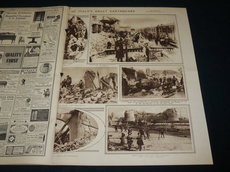 1915 FEBRUARY 7 NEW YORK TIMES ROTO PICTURE SECTION - WILSON & GRANDSON- NT 8952
