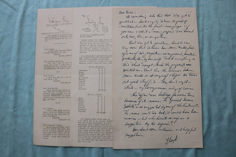 1943 THE SPECIAL SERVICE SALUTE NEWSPAPER - 16TH SPECIAL SERVICE UNIT - K 2545