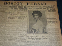 1910 JUNE 21 THE BOSTON HERALD - YOUNG ROOSEVELT & MISS ALEXANDER WED - BH 347