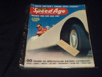 1956 AUGUST SPEED AGE MAGAZINE - NICE RACING FRONT COVER - E 1956