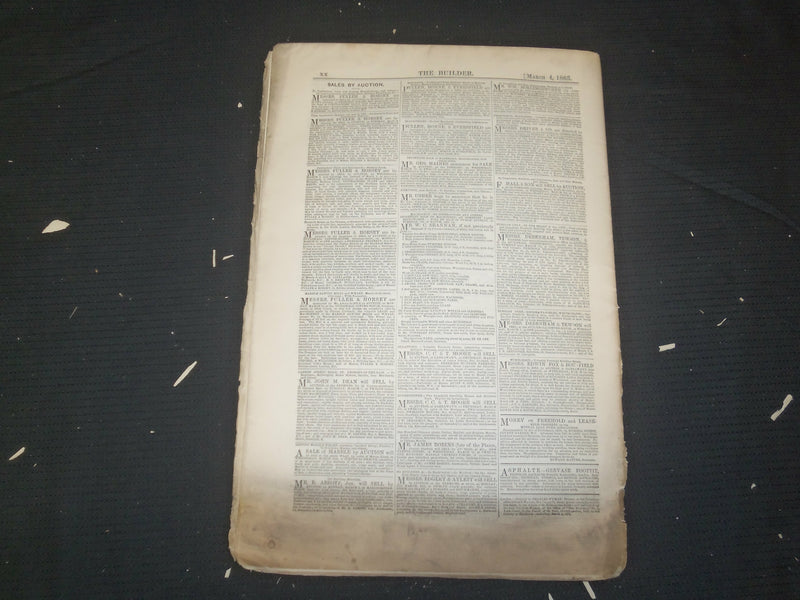 1865 MARCH 4 THE BUILDER ARCHITECT MAGAZINE - ILLUSTRATIONS - ST 415E