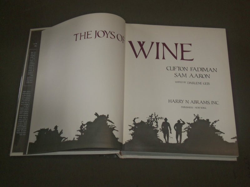 1975 THE JOYS OF WINE BOOK BY CLIFTON FADIMAN & SAM AARON- GREAT PHOTOS - I 1461