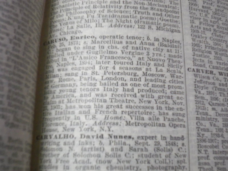 1916-1917 WHO'S WHO IN AMERICA VOLUME NO. 9 - LOAD WITH FAMOUS NAMES - KD 2175