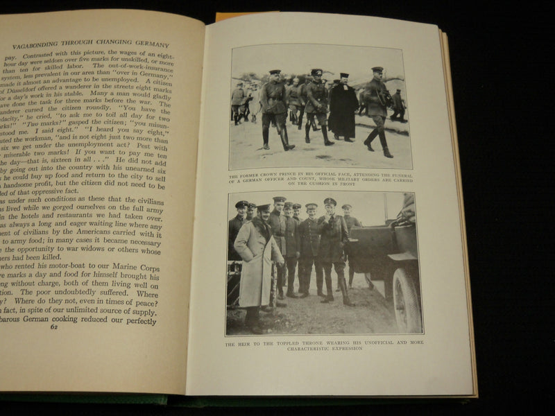1920 VAGABONDING THROUGH CHANGING GERMANY HARDCOVER BOOK BY FRANCK - KD 7529