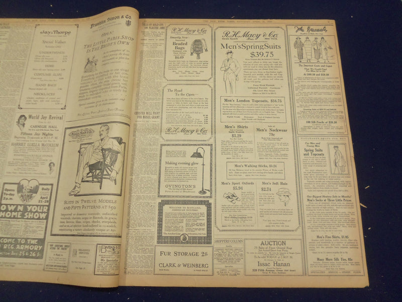 1923 APRIL 21 NEW YORK TIMES - SCIENTISTS TO STAGE A MOCK EARTHQUAKE - NT 8355
