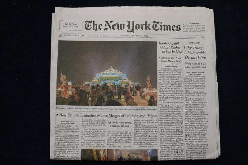 2024 JANUARY 25 NEW YORK TIMES - WHY TRUMP IS VULNERABLE DESPITE WINS